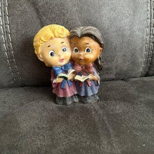 Tender Times Vintage  Figurine Of Two Children Reading